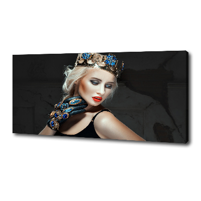 Canvas wall art A woman in a crown