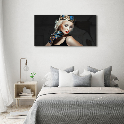 Canvas wall art A woman in a crown