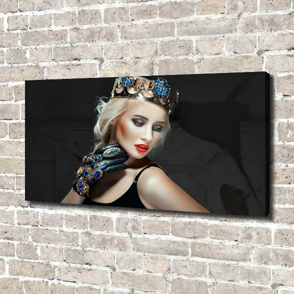 Canvas wall art A woman in a crown