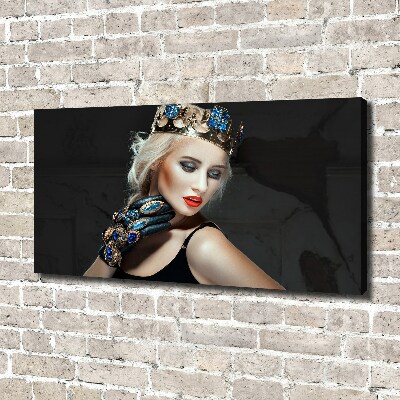 Canvas wall art A woman in a crown