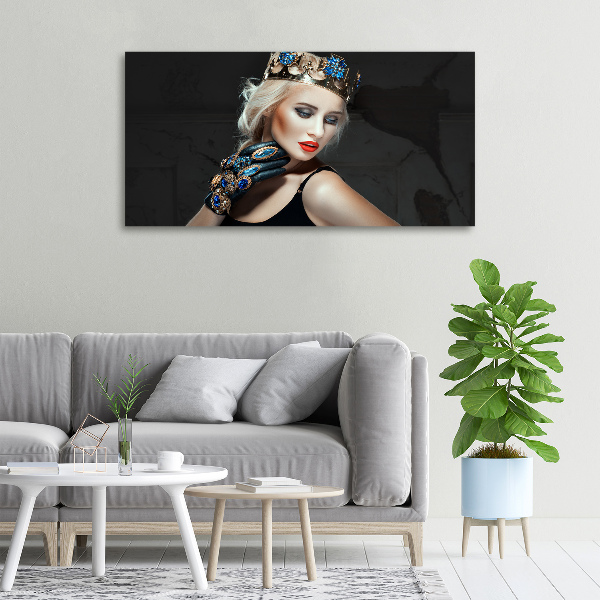 Canvas wall art A woman in a crown