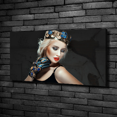 Canvas wall art A woman in a crown