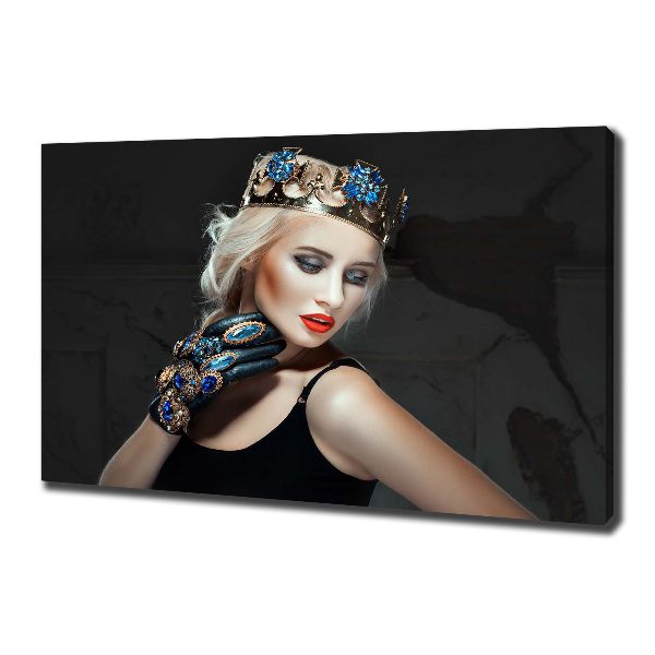 Canvas wall art A woman in a crown