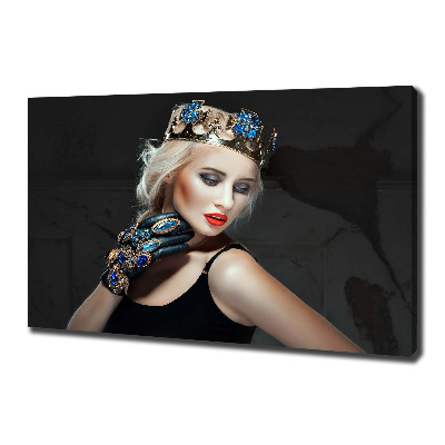 Canvas wall art A woman in a crown