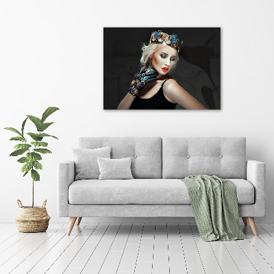 Canvas wall art A woman in a crown