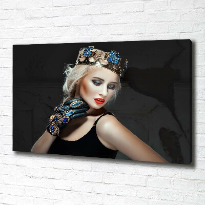 Canvas wall art A woman in a crown