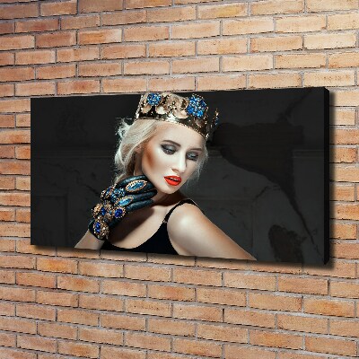 Canvas wall art A woman in a crown