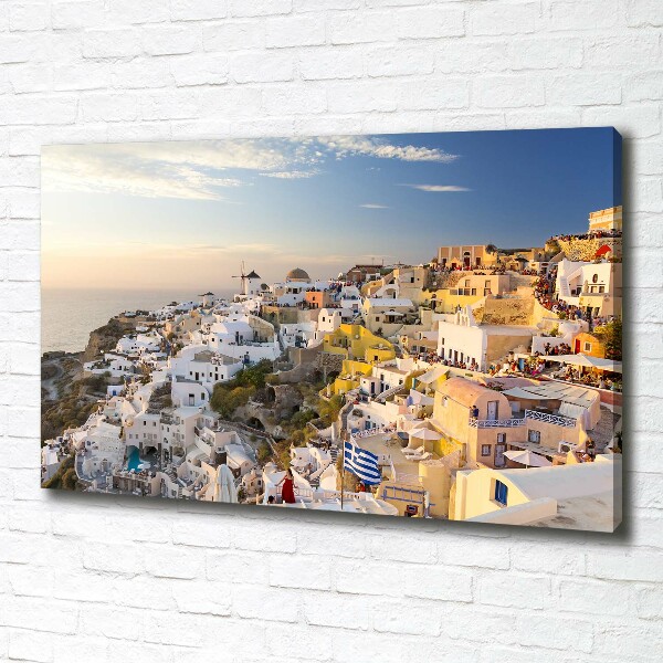 Canvas wall art Santorini Greece