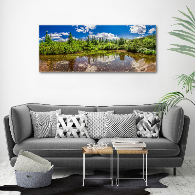 Canvas wall art Lake in the forest