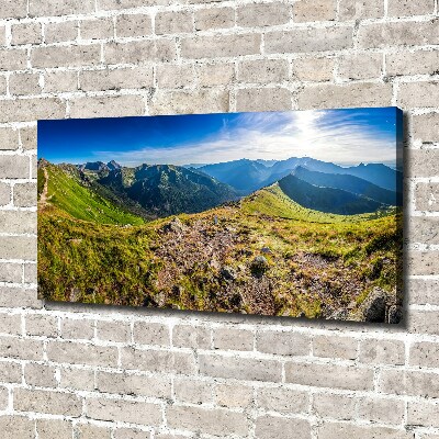 Canvas wall art Mountain panorama