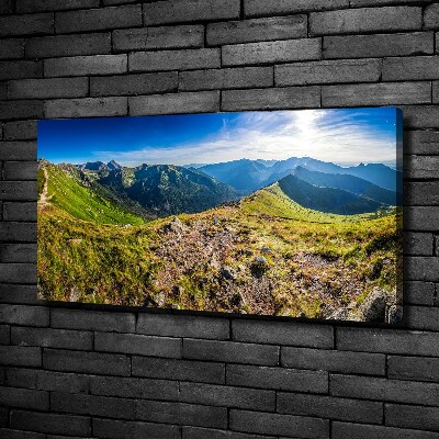 Canvas wall art Mountain panorama