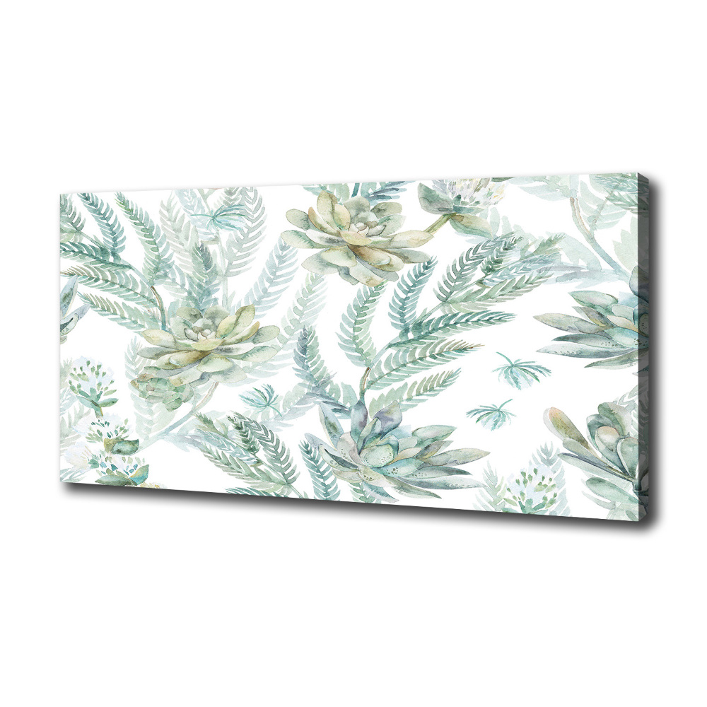 Canvas wall art Flowers and leaves