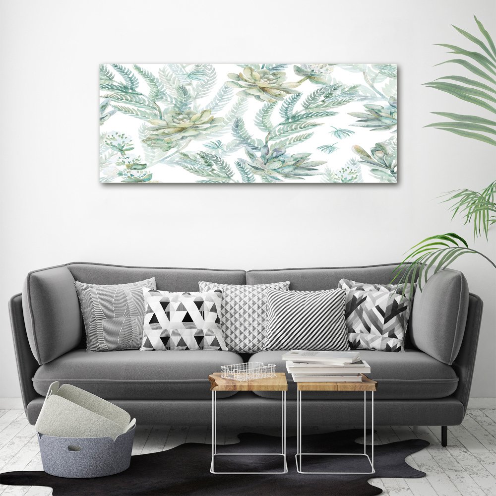 Canvas wall art Flowers and leaves