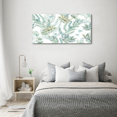 Canvas wall art Flowers and leaves