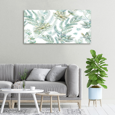 Canvas wall art Flowers and leaves