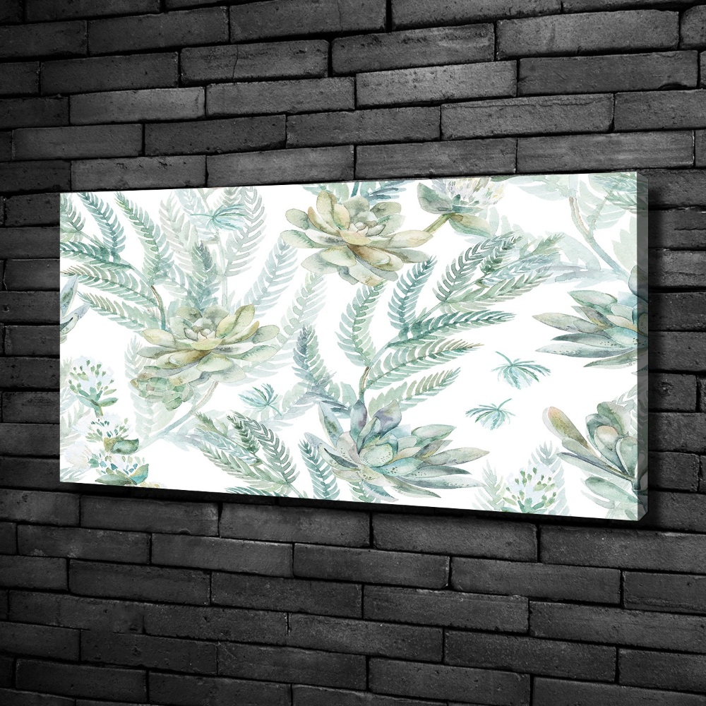 Canvas wall art Flowers and leaves