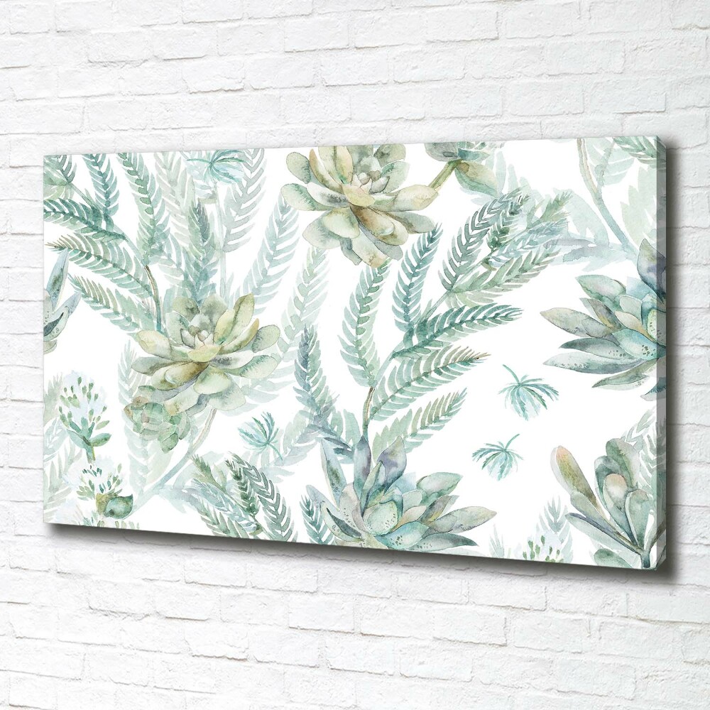 Canvas wall art Flowers and leaves