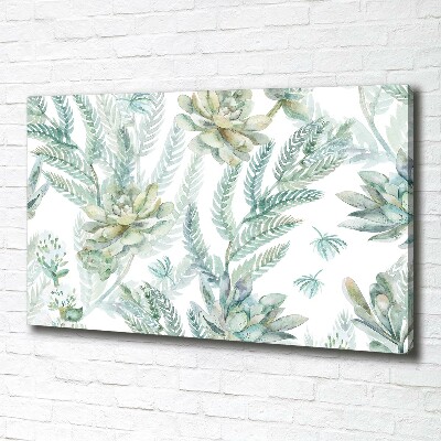 Canvas wall art Flowers and leaves