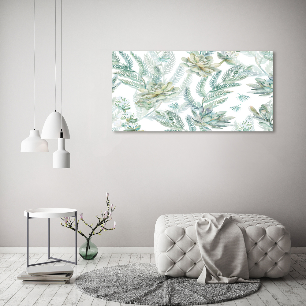 Canvas wall art Flowers and leaves