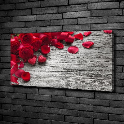 Canvas wall art Red roses