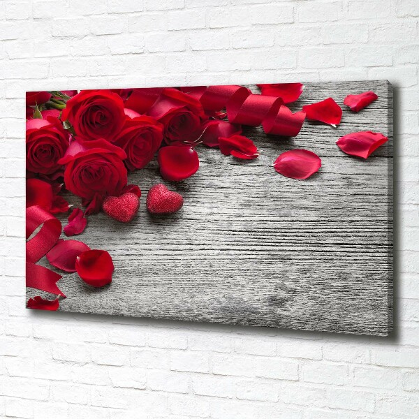 Canvas wall art Red roses