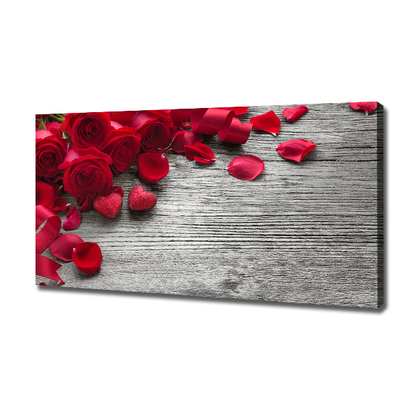 Canvas wall art Red roses