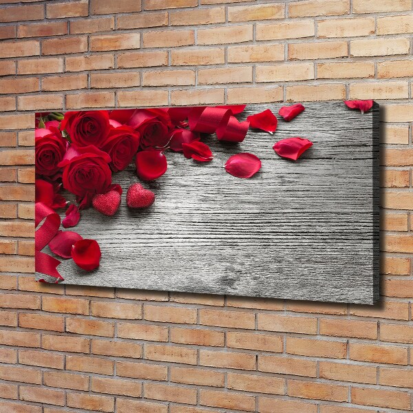 Canvas wall art Red roses