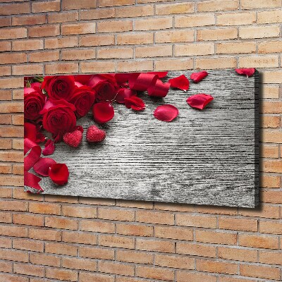 Canvas wall art Red roses