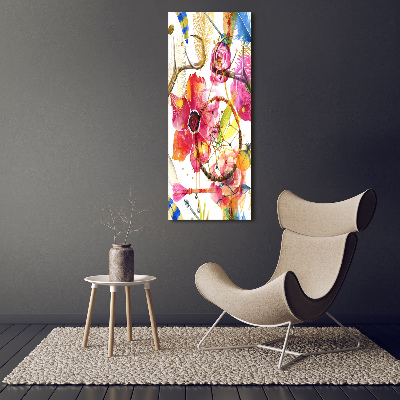 Wall art canvas large Flowers style boho