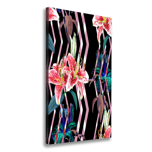 Large canvas wall art Lilie background