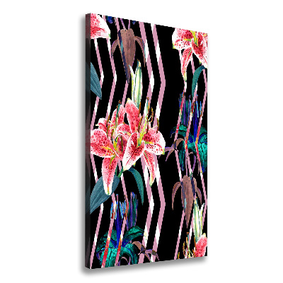 Large canvas wall art Lilie background