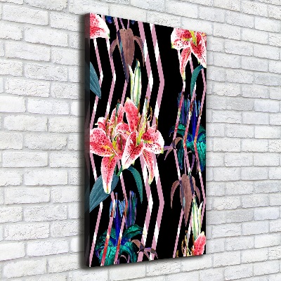 Large canvas wall art Lilie background