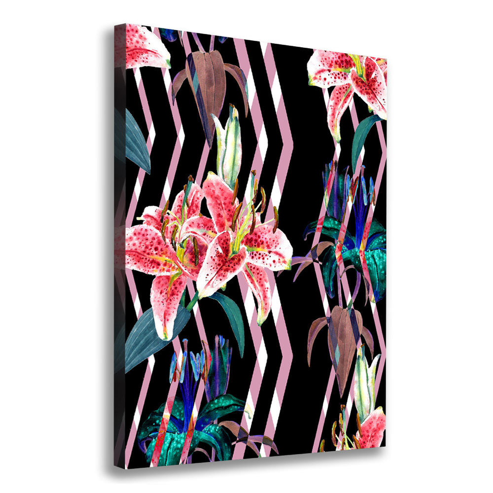 Large canvas wall art Lilie background