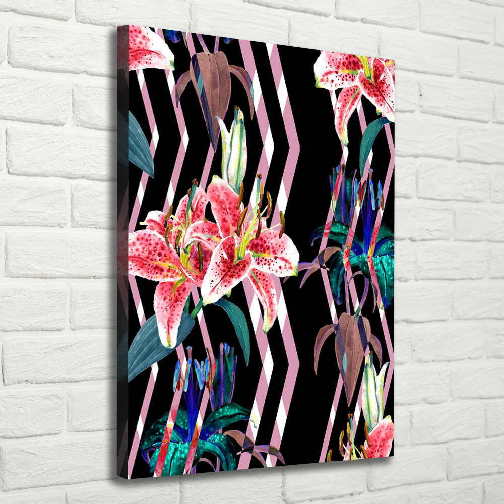 Large canvas wall art Lilie background