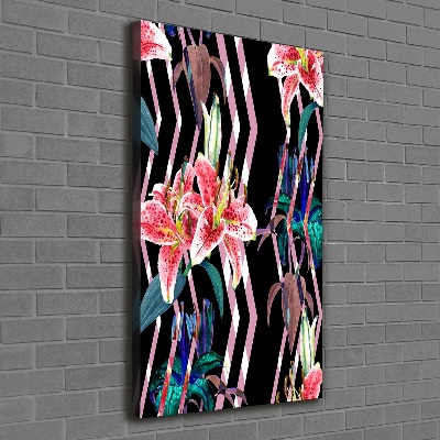 Large canvas wall art Lilie background