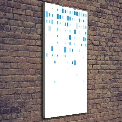 Large canvas wall art Blue squares