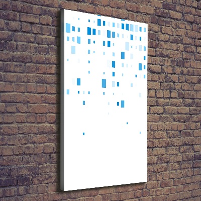 Large canvas wall art Blue squares