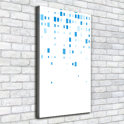 Large canvas wall art Blue squares