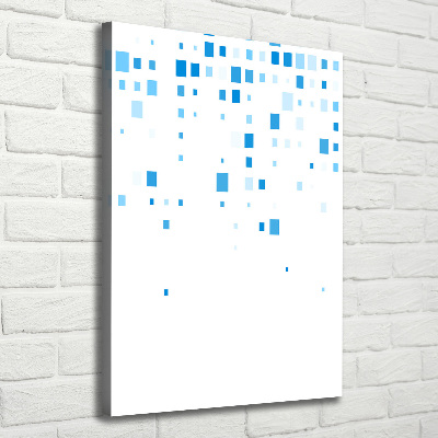 Large canvas wall art Blue squares