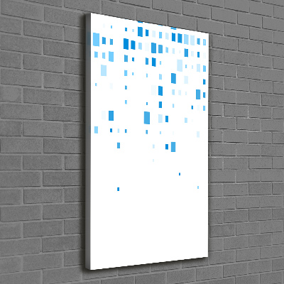 Large canvas wall art Blue squares