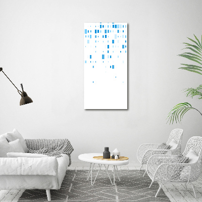 Large canvas wall art Blue squares