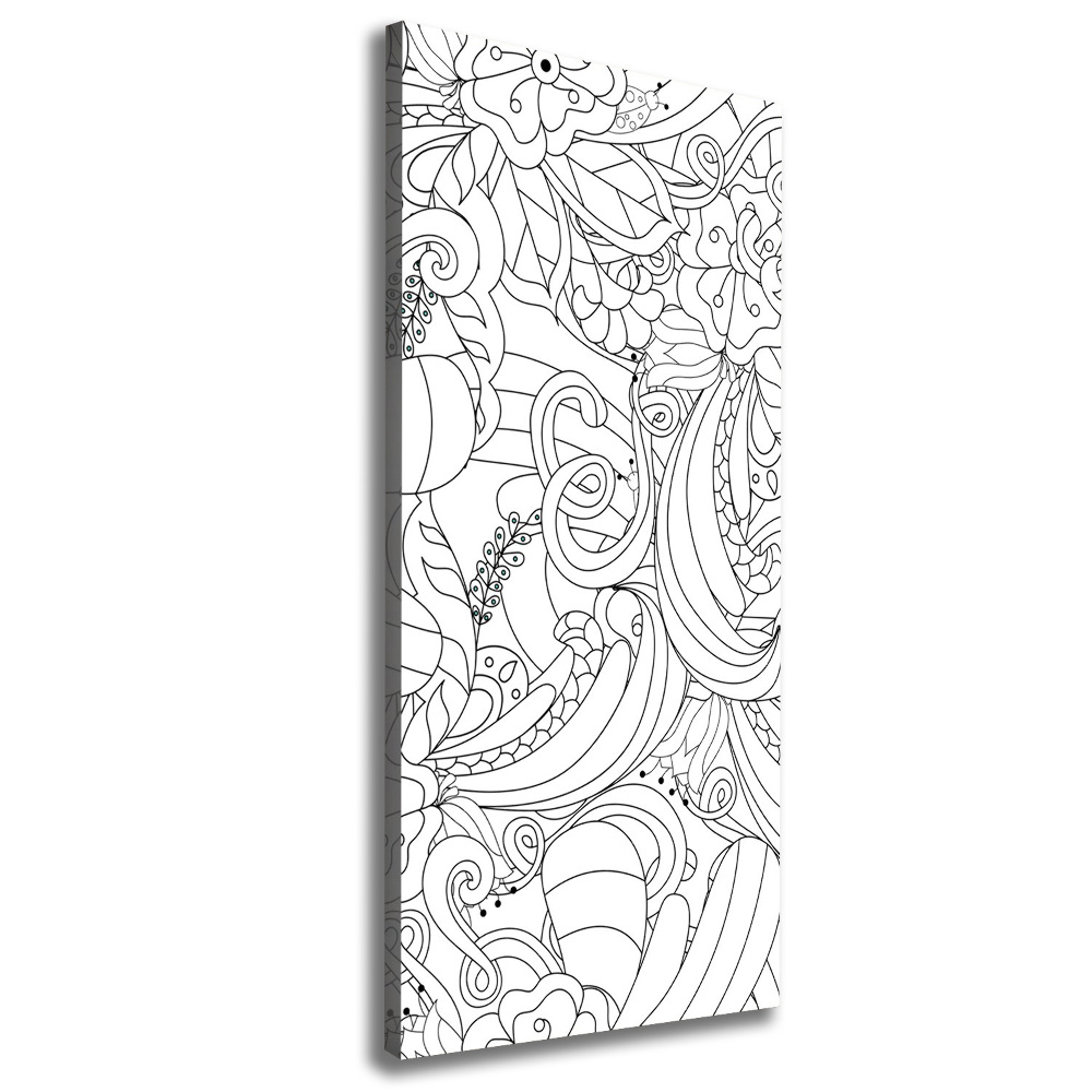 Large canvas wall art Zentangle background