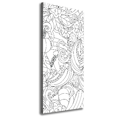 Large canvas wall art Zentangle background