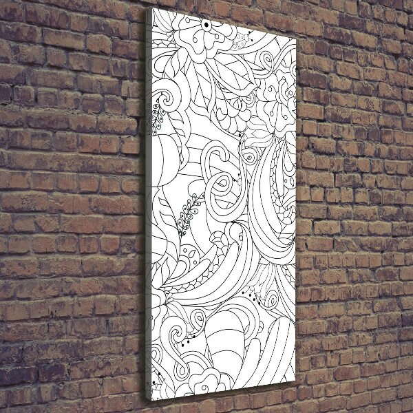 Large canvas wall art Zentangle background