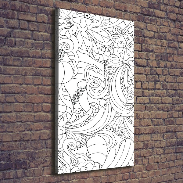 Large canvas wall art Zentangle background