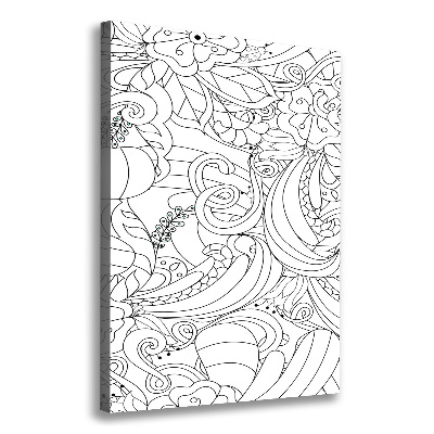 Large canvas wall art Zentangle background