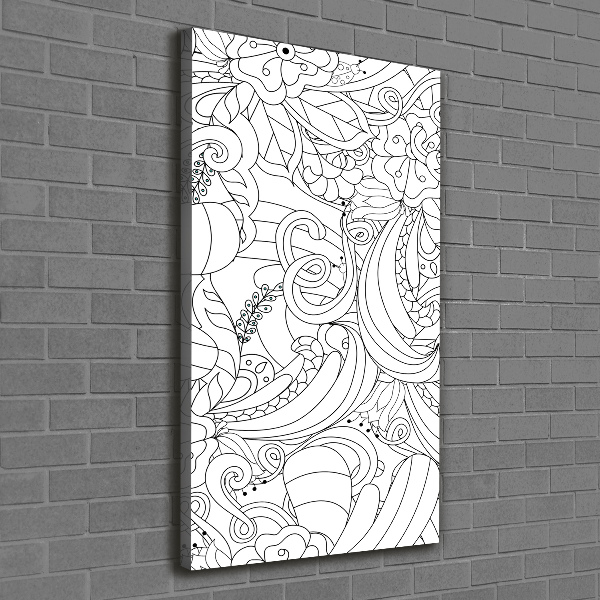 Large canvas wall art Zentangle background