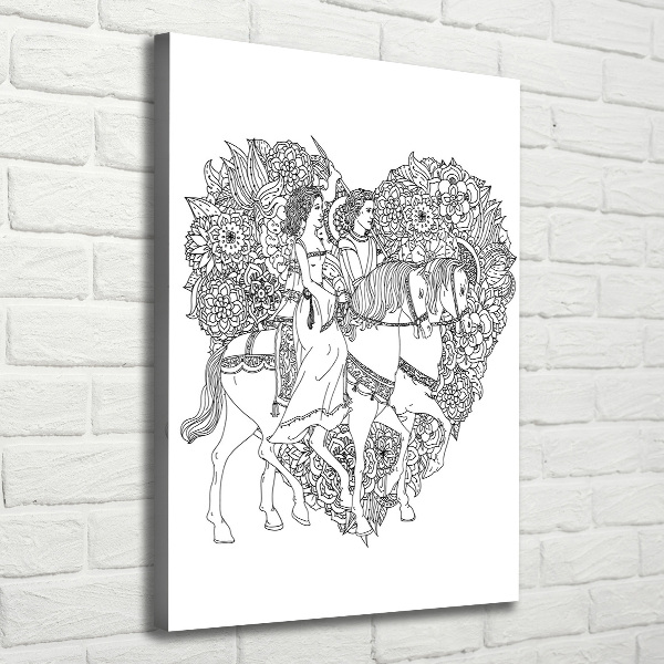 Canvas wall art Woman and man