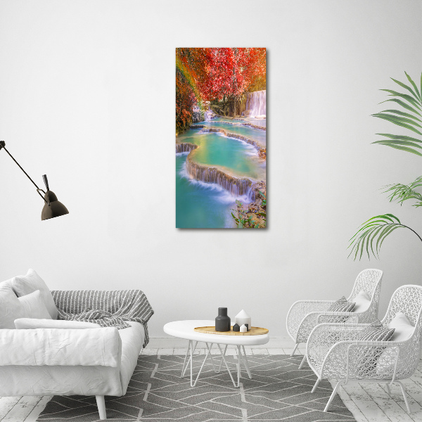 Wall canvas art Waterfall in autumn