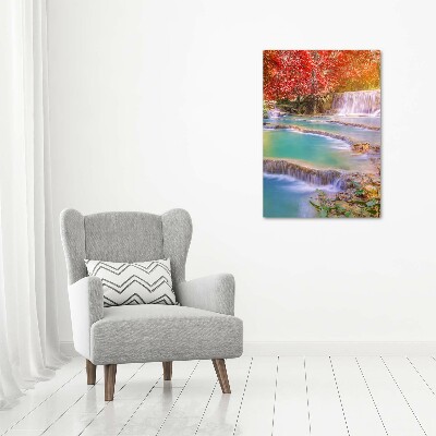 Wall canvas art Waterfall in autumn